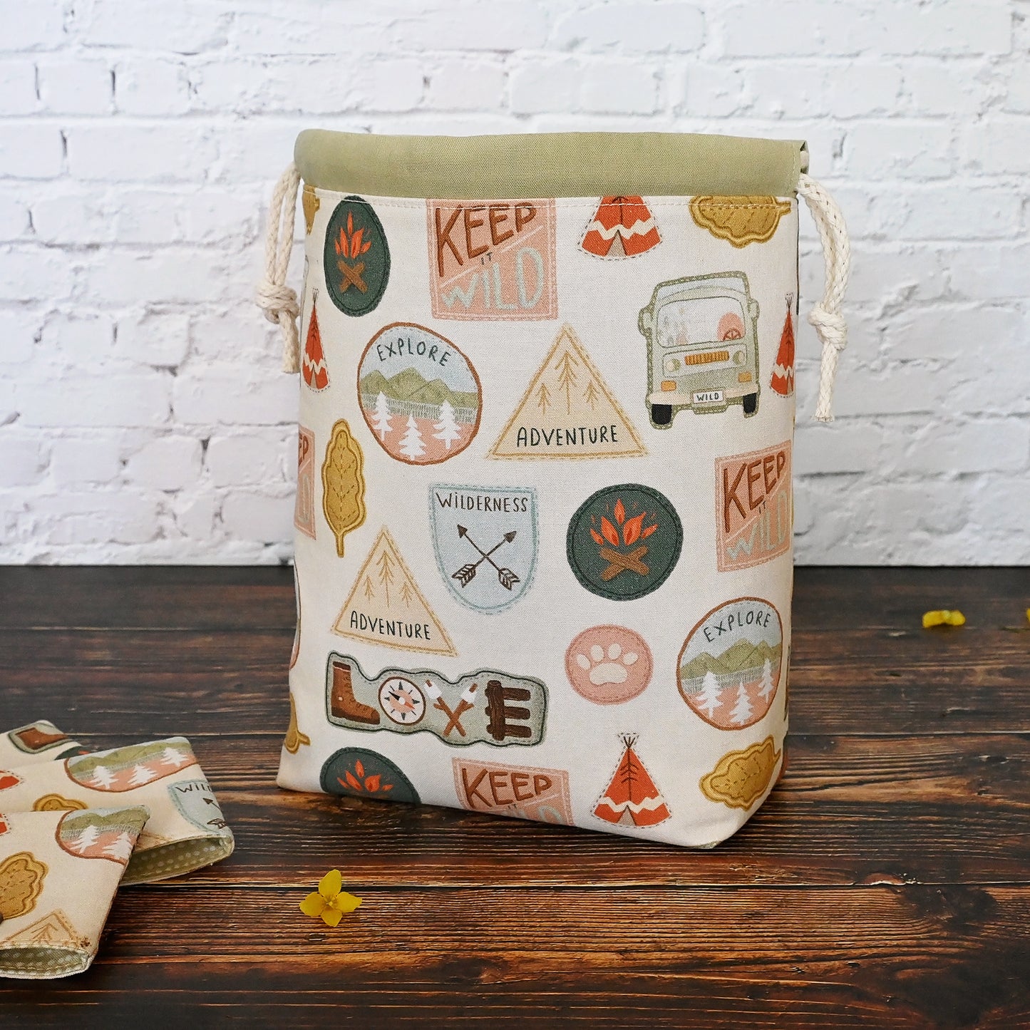 Patch it Up Drawstring Project Bag