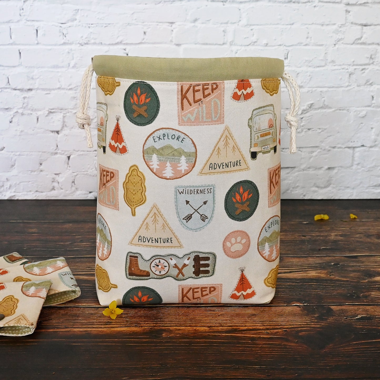 Patch it Up Drawstring Project Bag