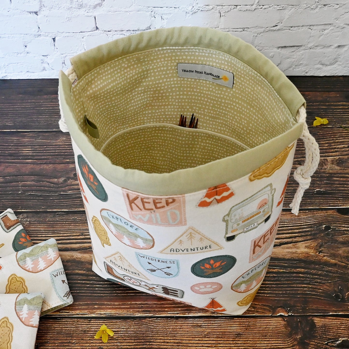 Patch it Up Drawstring Project Bag
