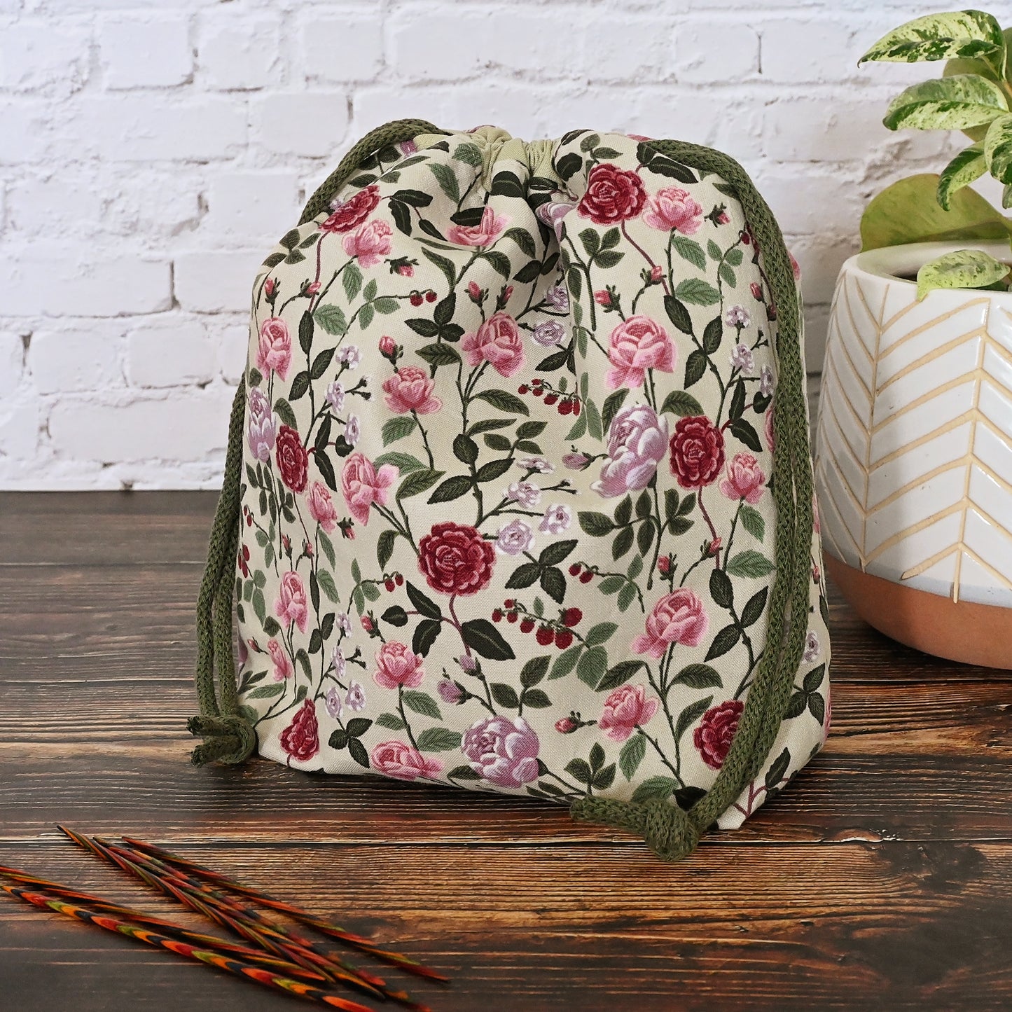 English Rose Project Bag in Green