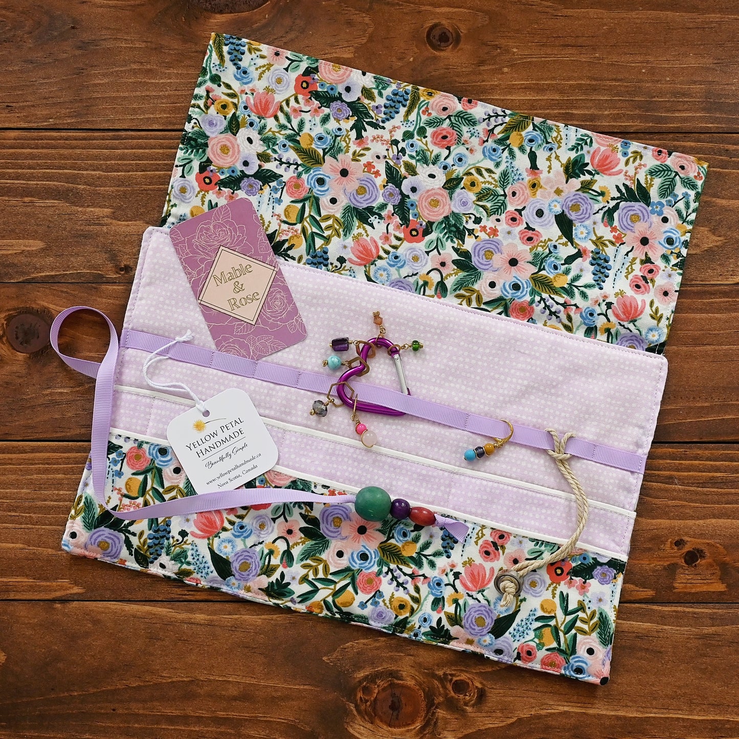 Get It Together Wrap in Mauve Garden Party - A Collaboration with Mable and Rose Handmade