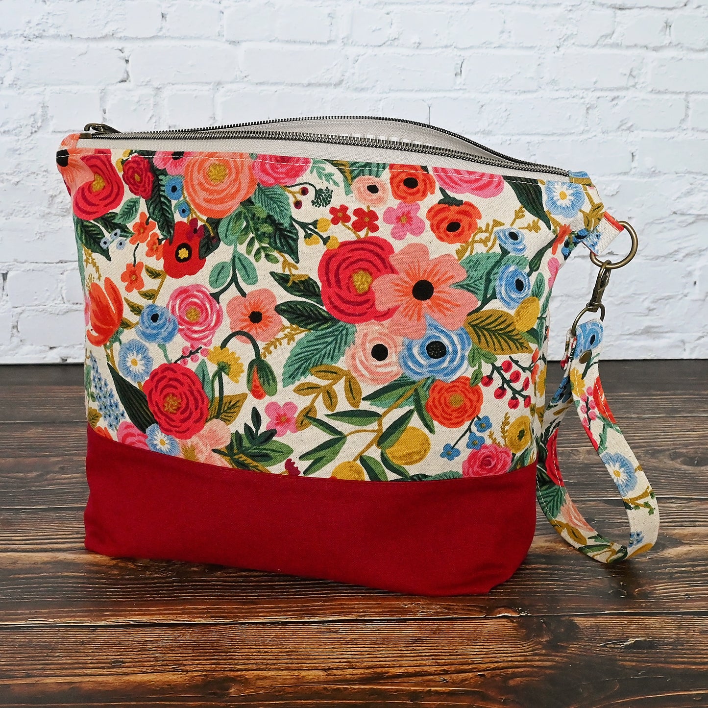 Garden Party Canvas and Linen Project Bag