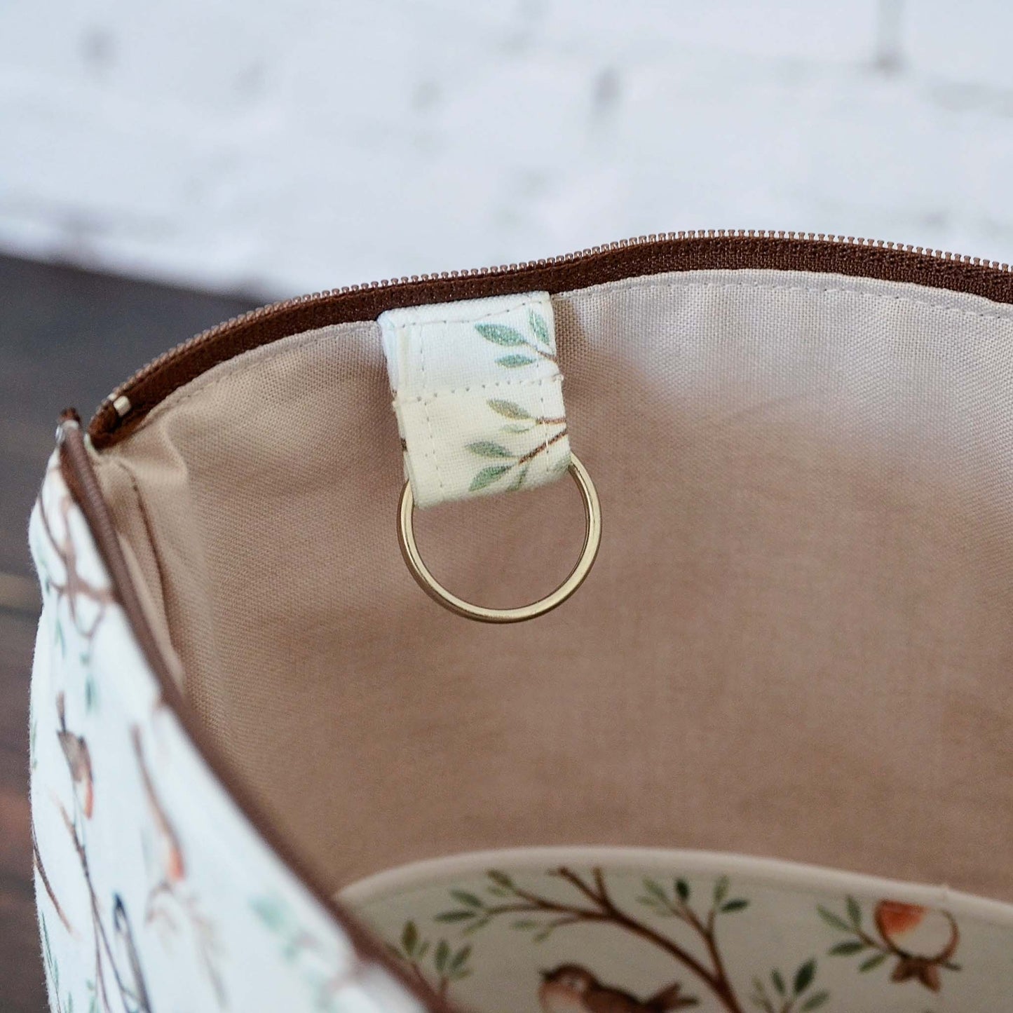 Cute Bird and Owl Themed Project Bag with Pockets