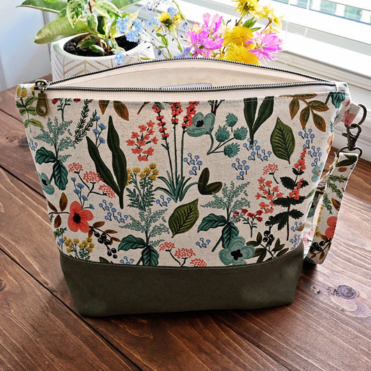 Amalfi Zippered Project Bag in Canvas