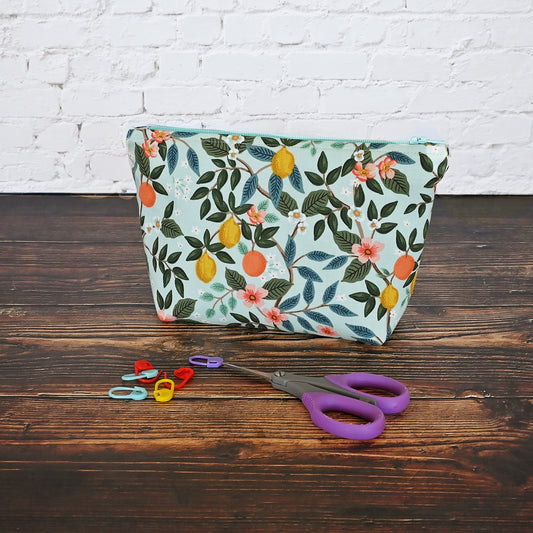 Bramble Accessory Pouch in Aqua