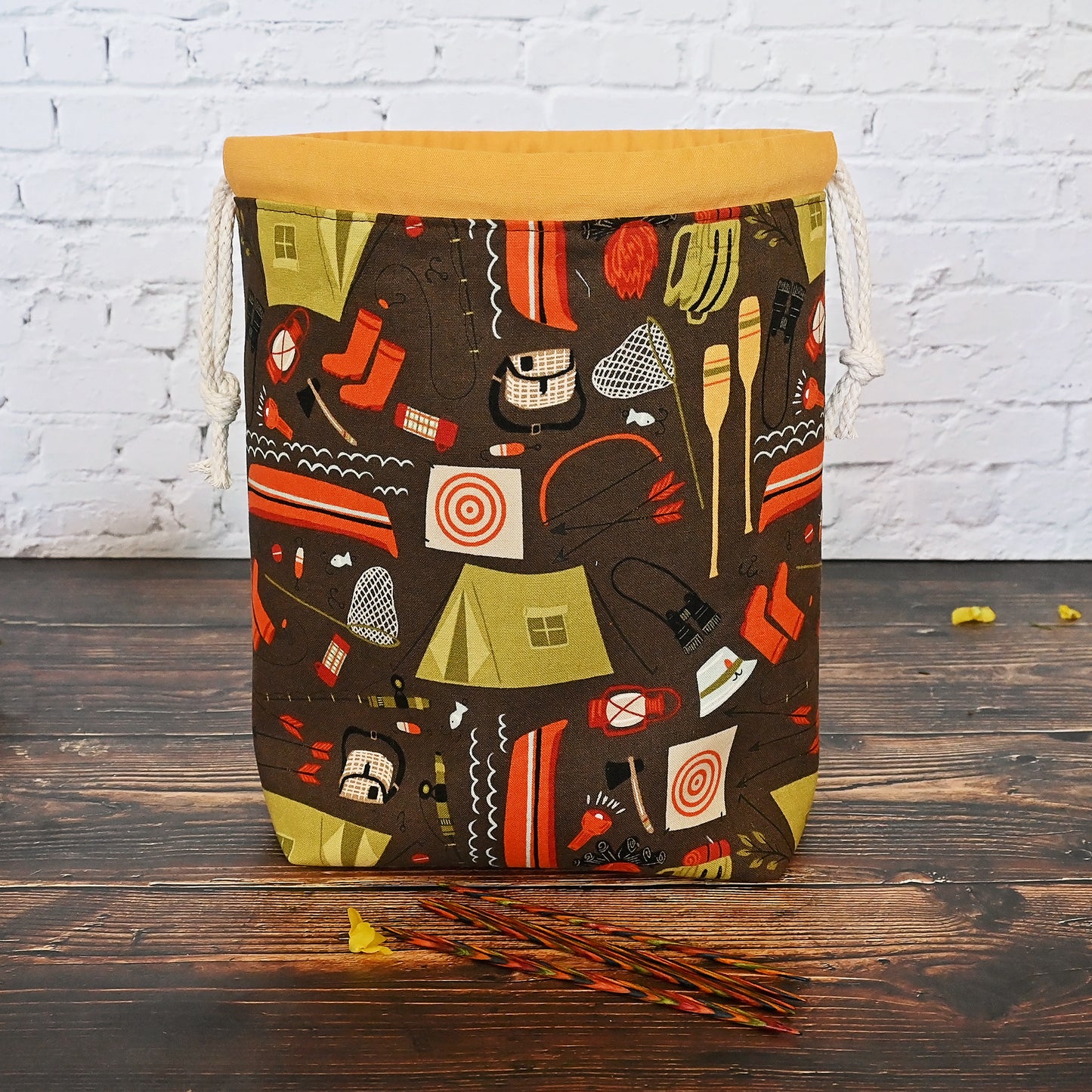 Creekside Camp Drawstring Project Bag