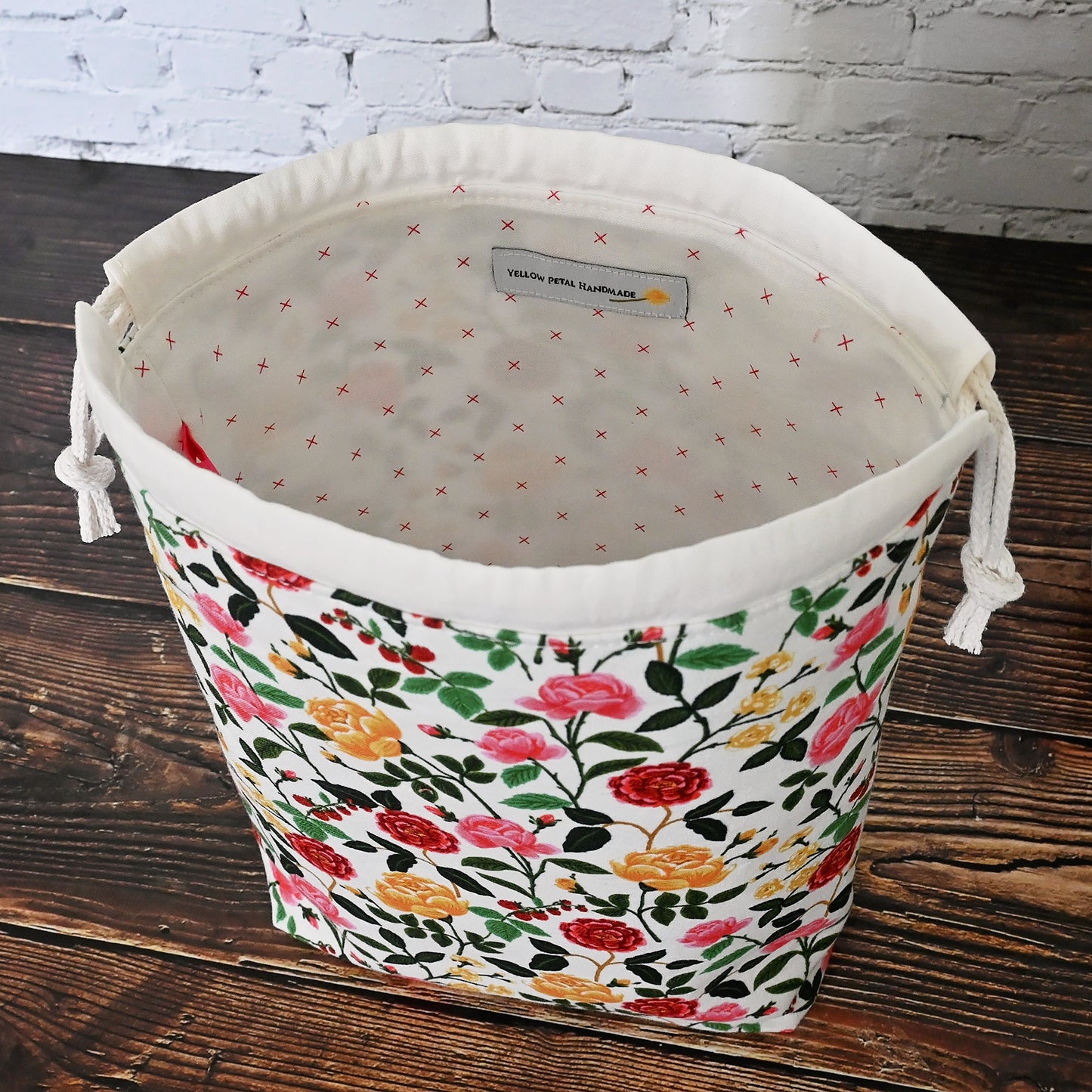 English Rose Drawstring Project Bag