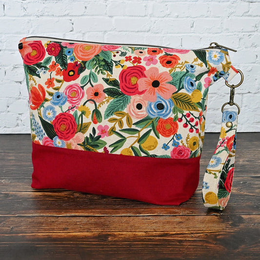 Garden Party Canvas and Linen Project Bag