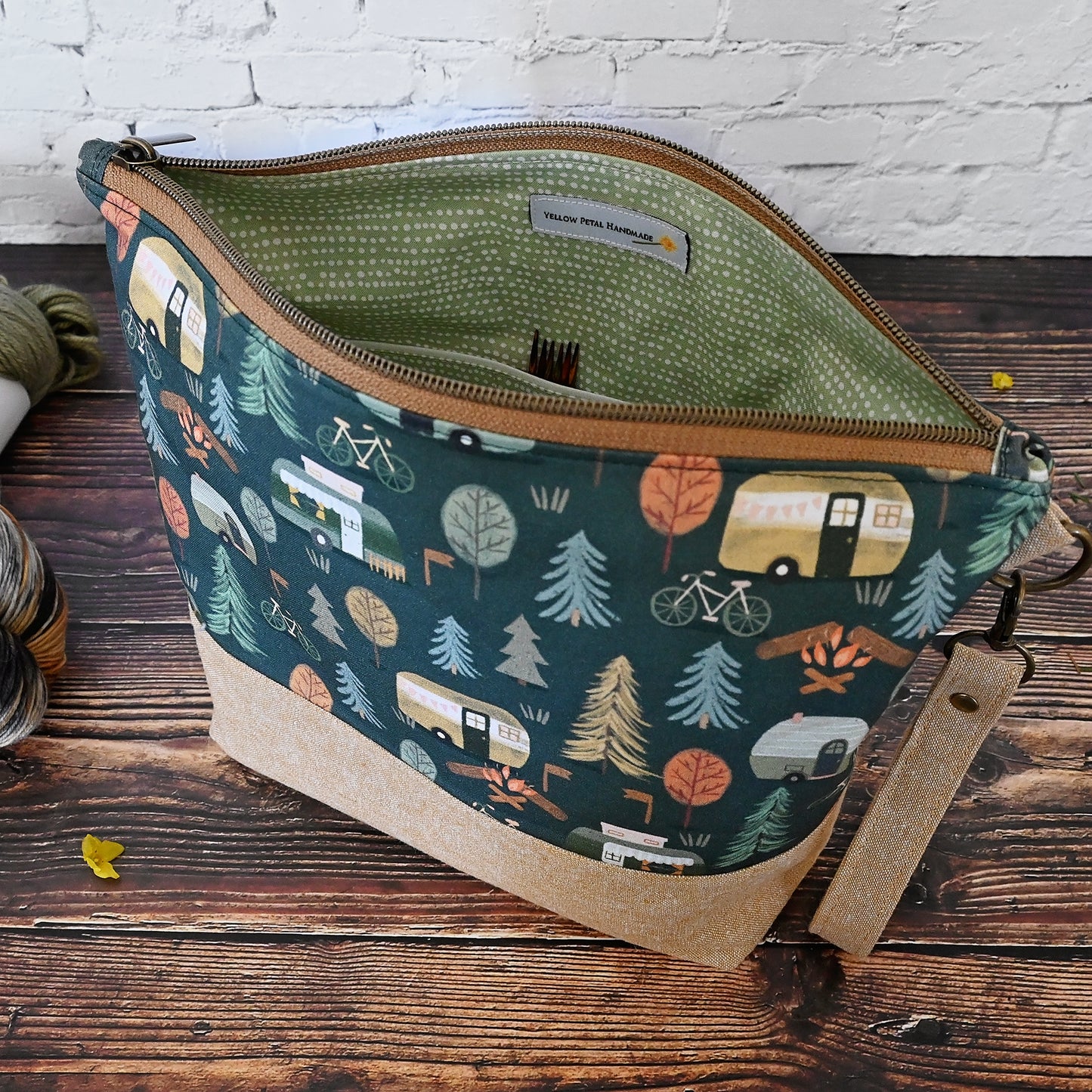 Forest Caravan Zippered Project Bag
