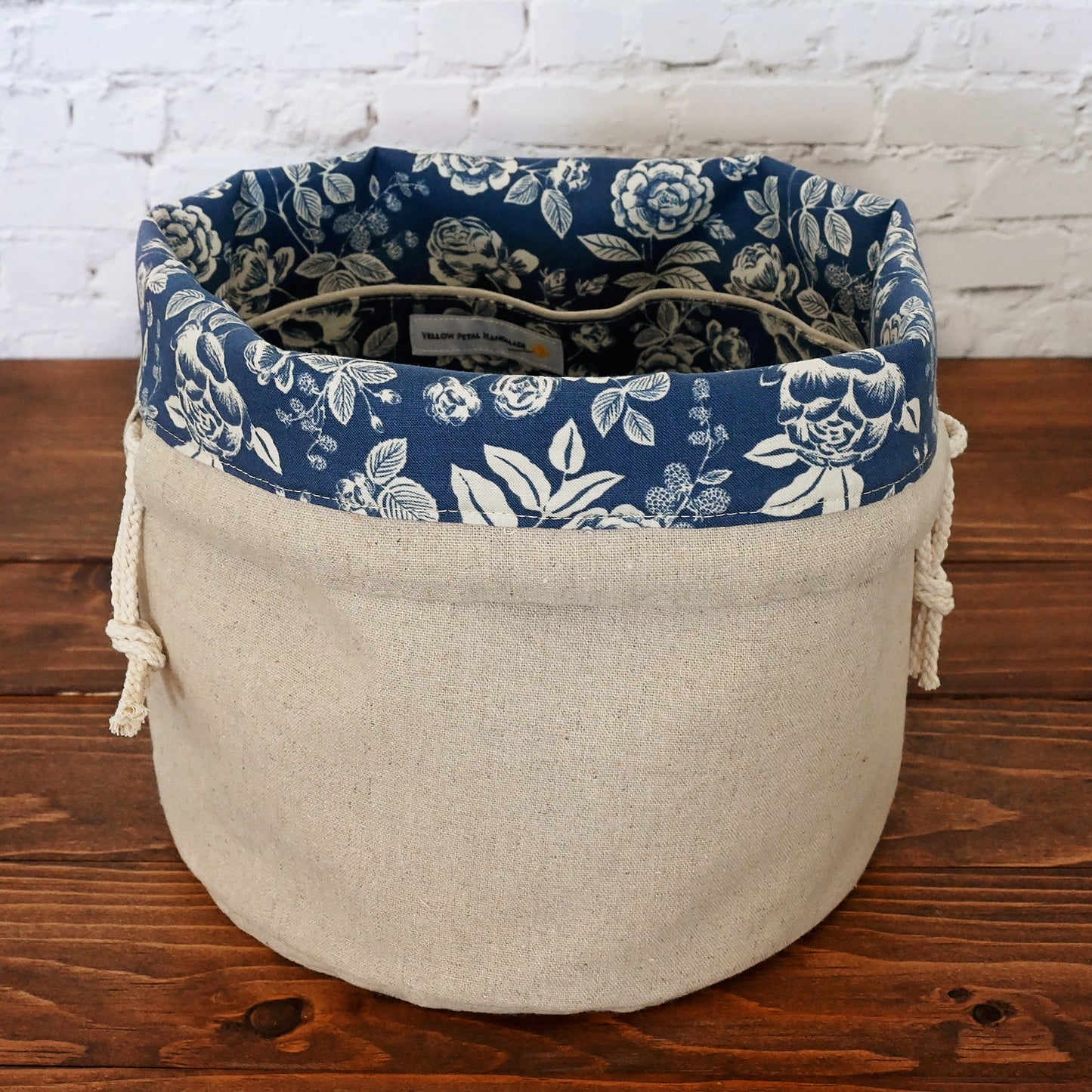 Indigo Dream Bucket Bag in Natural Canvas