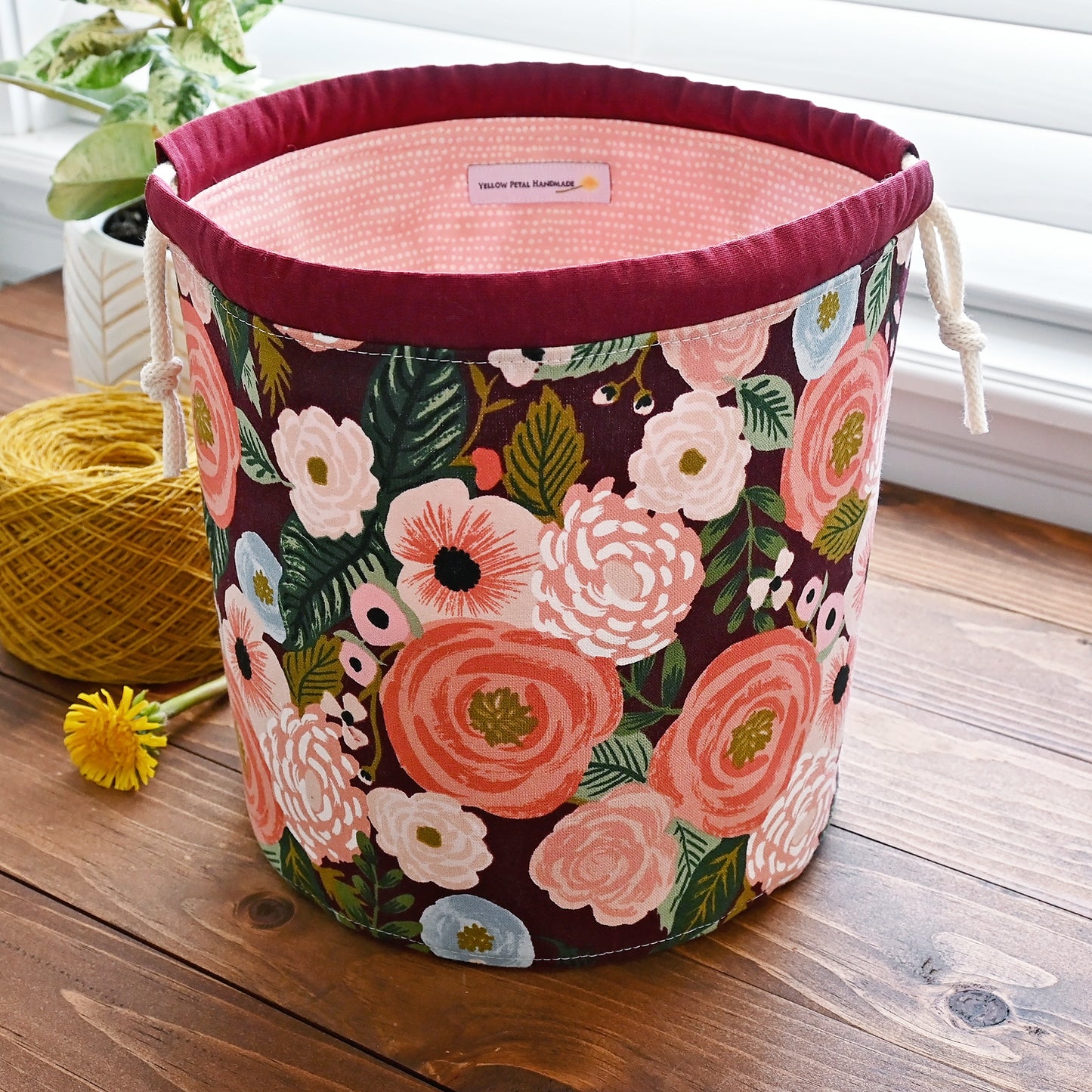 Juliet Rose Bucket Bag in Burgundy