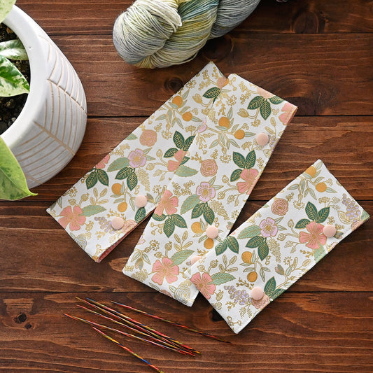 Peachy Bloom Needle Cozies