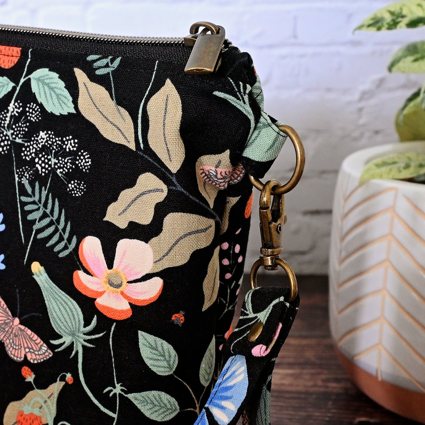 Strawberry Fields Canvas Project Bag