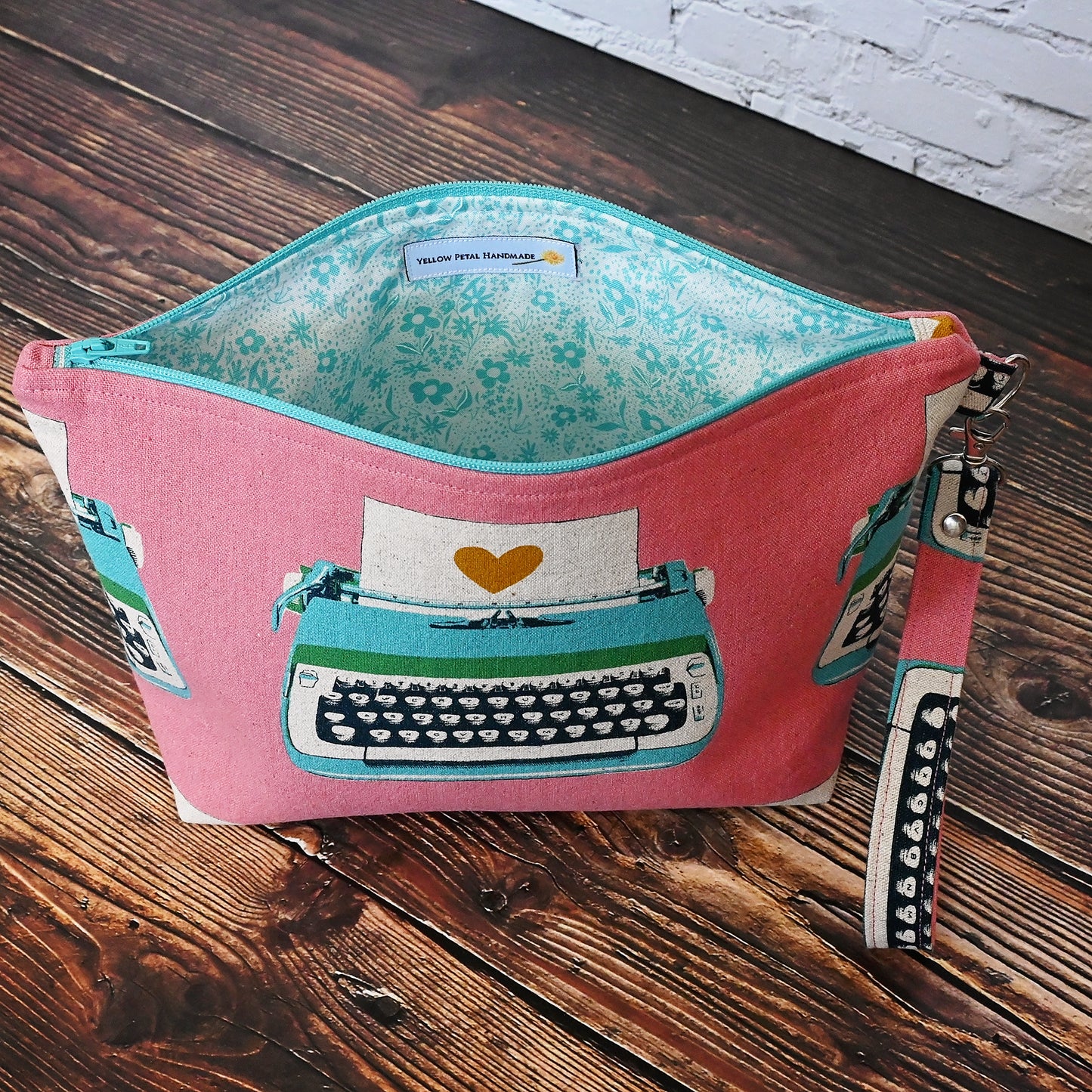 Love Notes Canvas Sock Pouch with Wrist Strap