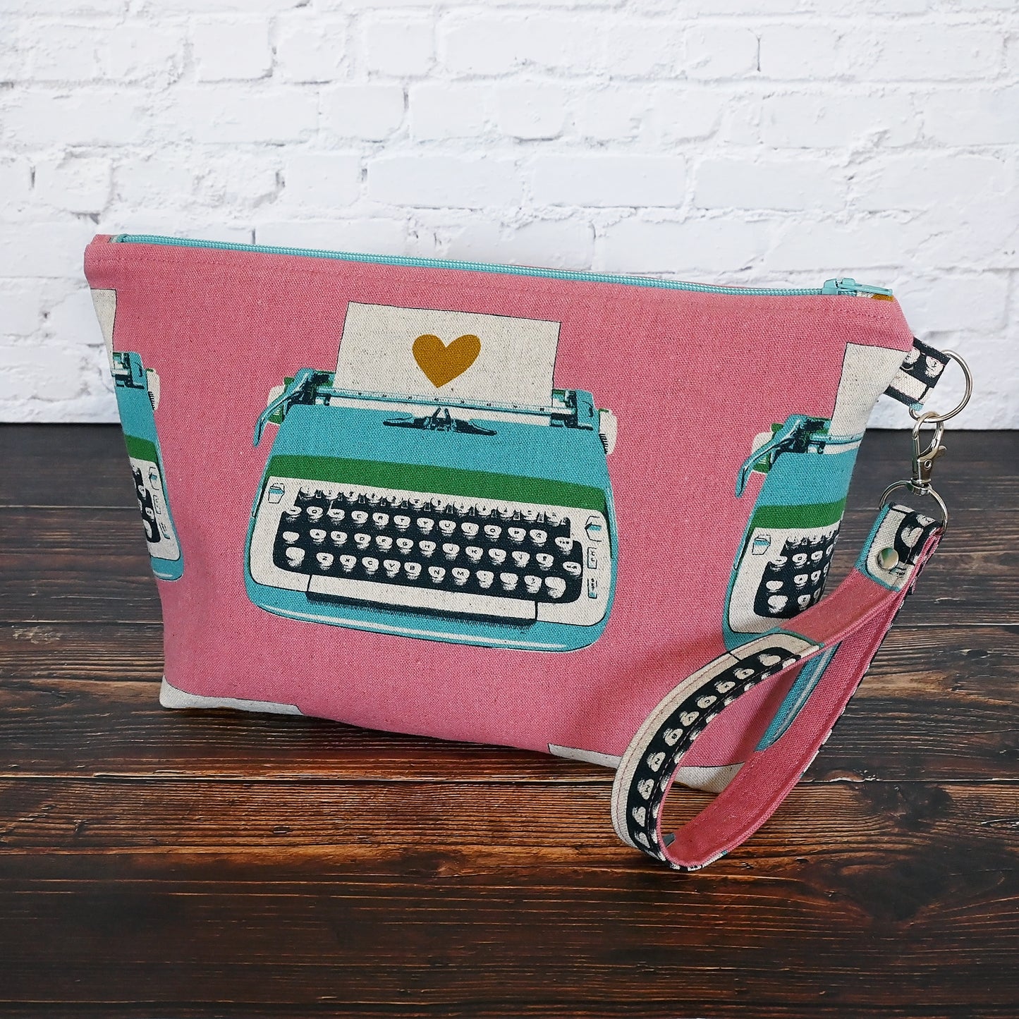 Love Notes Canvas Sock Pouch with Wrist Strap