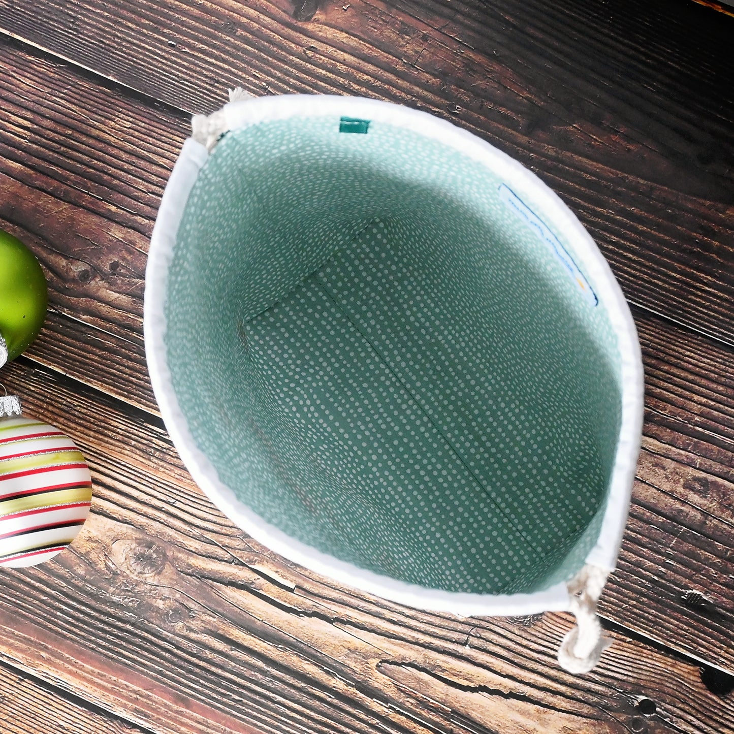 Holiday VIllage Drawstring Project Bag