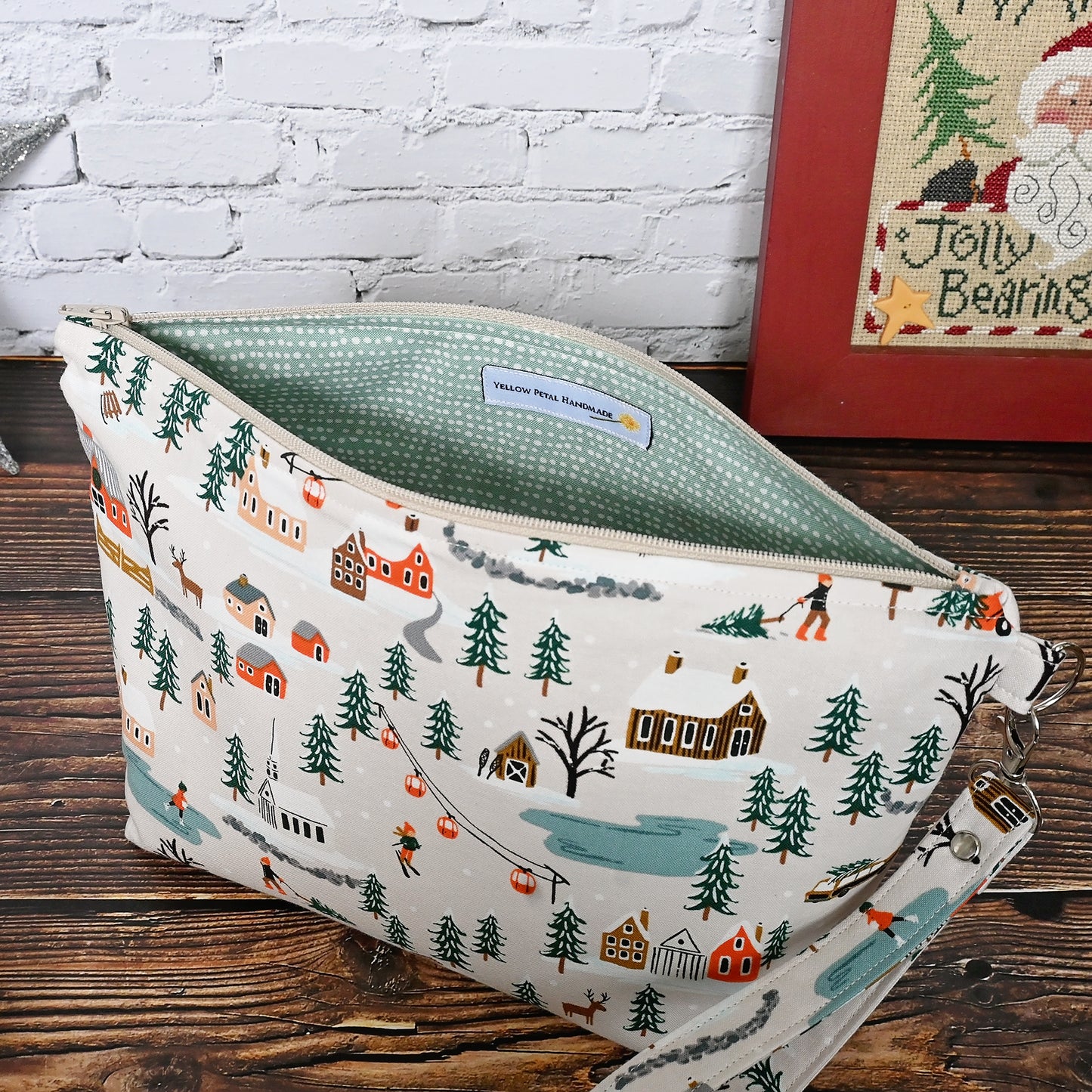 Holiday Village Sock Pouch