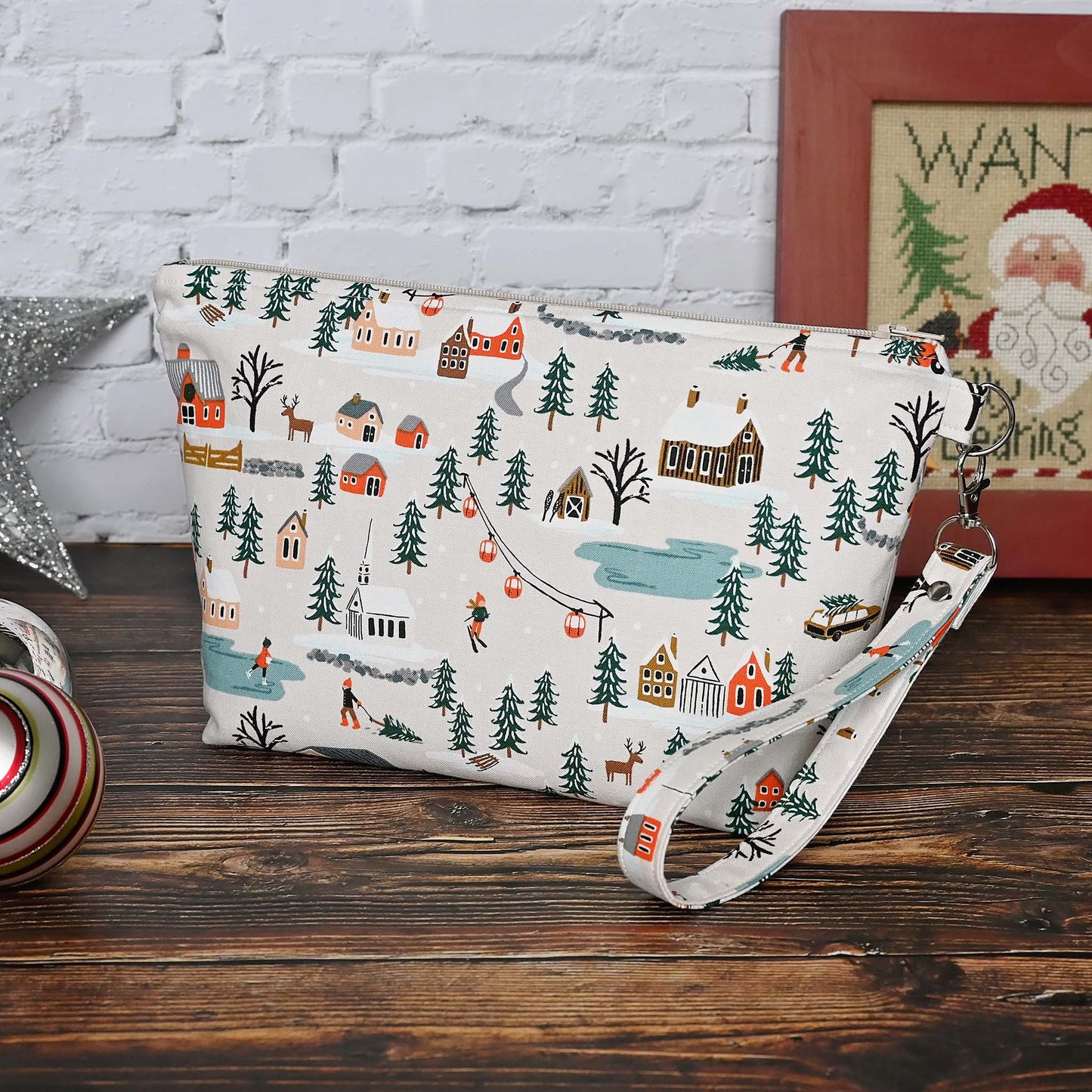 Holiday Village Sock Pouch