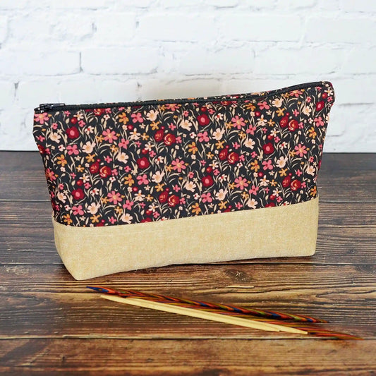 Pretty Floral Zippered Accessory Pouch