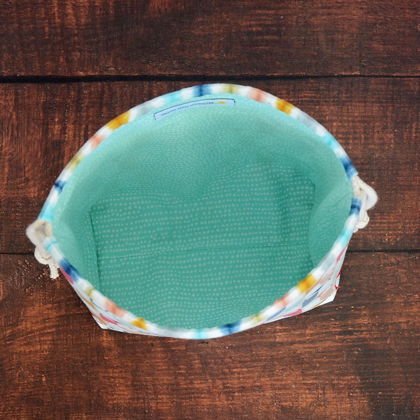 Small Project bag in a Fun Scandi-Inspired Owl Print